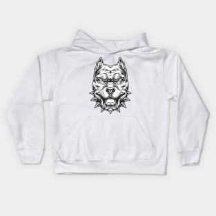 Angry dog Kids Hoodie